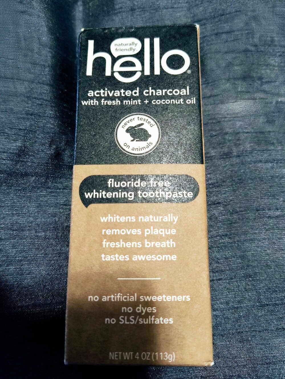 HELLO Activated Charcoal Whitening Fluoride Free Toothpaste